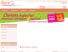 Tablet Screenshot of doceembalagem.com.br